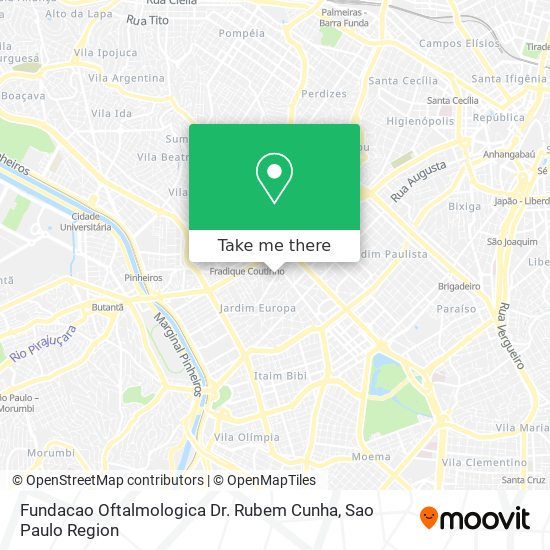 Fundacao Oftalmologica Dr. Rubem Cunha map