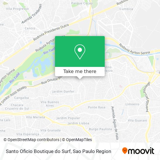 Mapa Santo Oficio Boutique do Surf