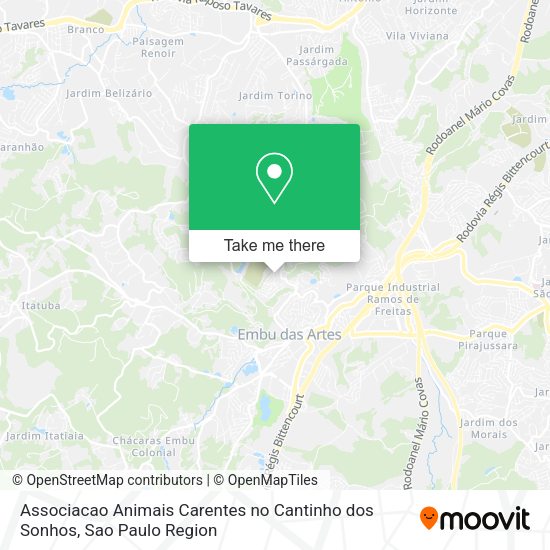 Associacao Animais Carentes no Cantinho dos Sonhos map