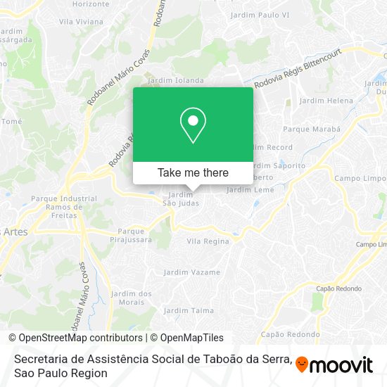 Secretaria de Assistência Social de Taboão da Serra map