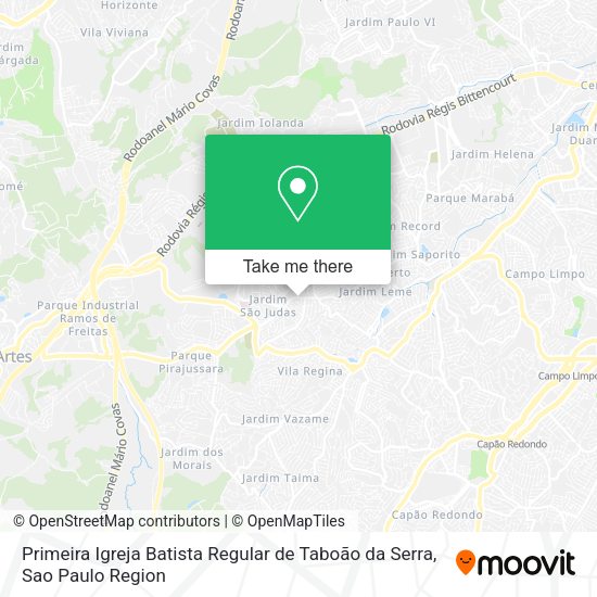 Primeira Igreja Batista Regular de Taboão da Serra map