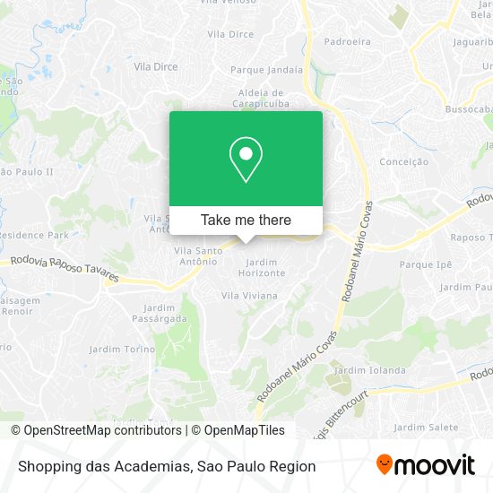 Shopping das Academias map