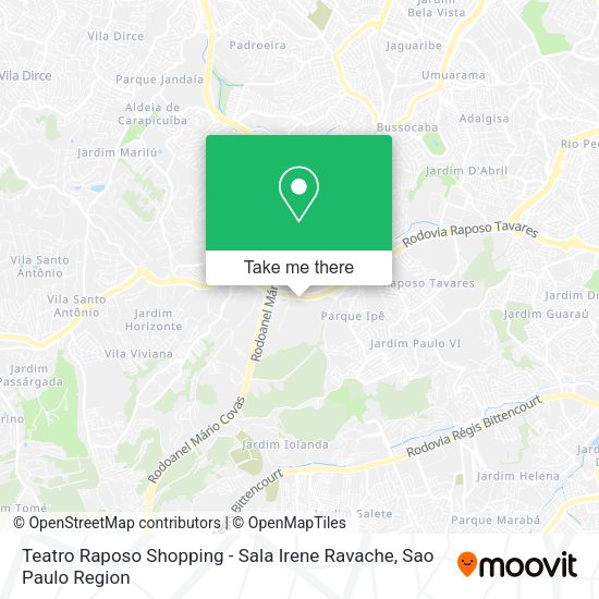 Teatro Raposo Shopping - Sala Irene Ravache map