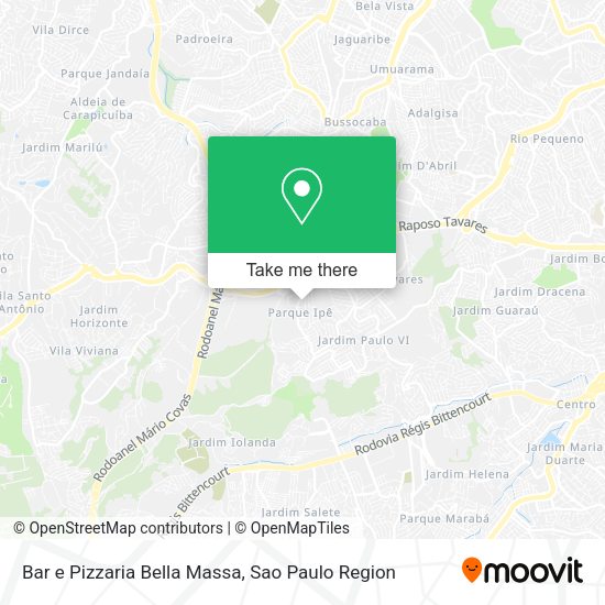 Bar e Pizzaria Bella Massa map