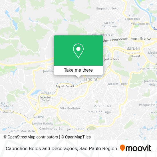 Caprichos Bolos and Decorações map