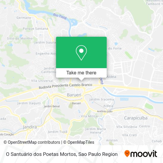 O Santuário dos Poetas Mortos map