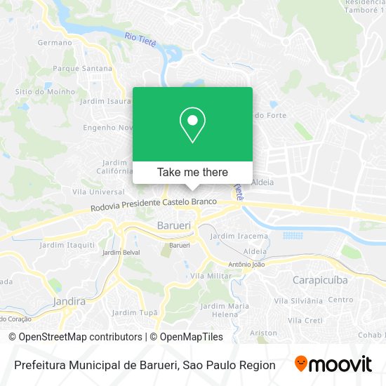 Prefeitura Municipal de Barueri map