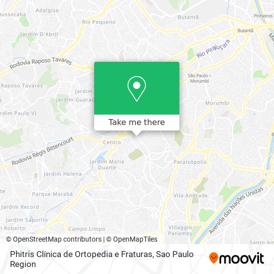 Phitris Clínica de Ortopedia e Fraturas map