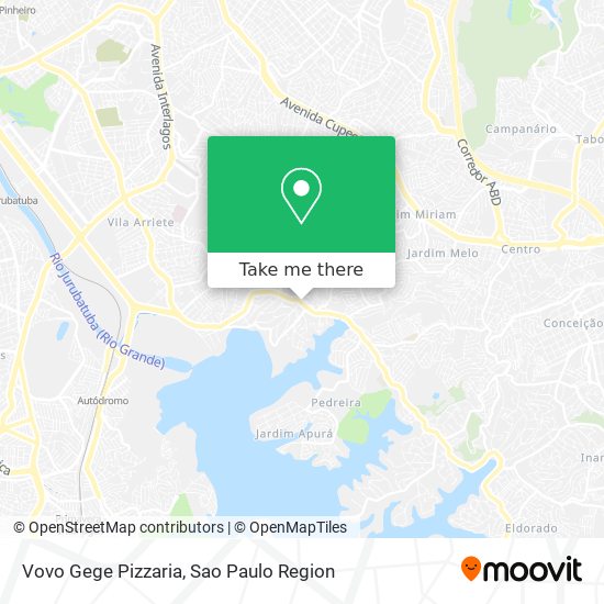 Mapa Vovo Gege Pizzaria