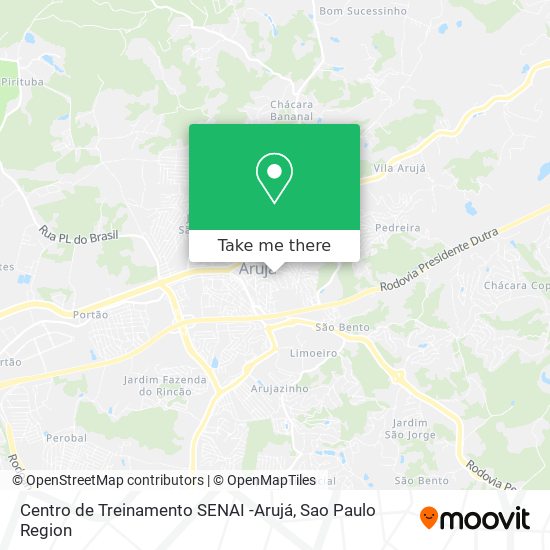 Centro de Treinamento SENAI -Arujá map