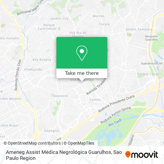 Ameneg Assist Médica Negrológica Guarulhos map