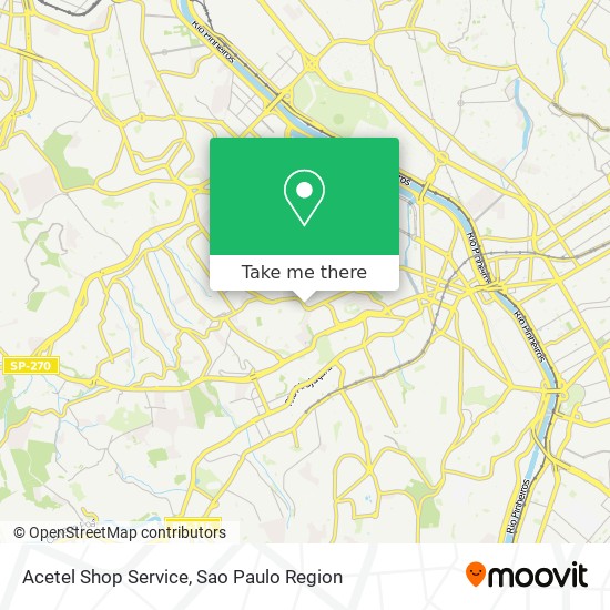 Mapa Acetel Shop Service