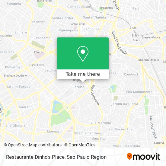 Mapa Restaurante Dinho's Place