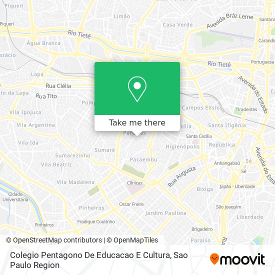 Mapa Colegio Pentagono De Educacao E Cultura