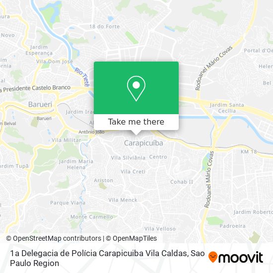 1a Delegacia de Polícia Carapicuiba Vila Caldas map