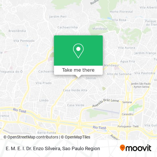 Mapa E. M. E. I. Dr. Enzo Silveira