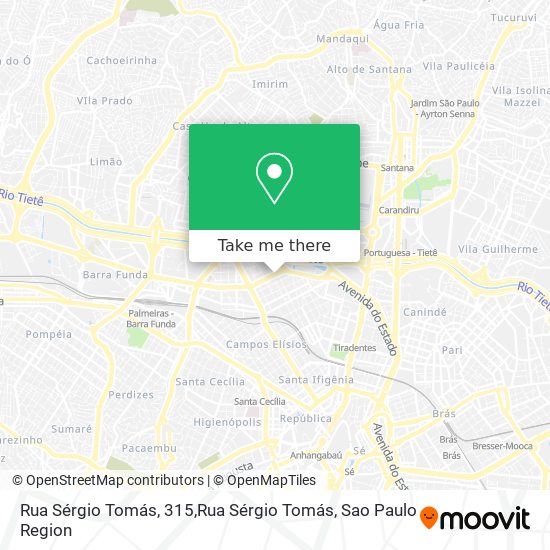 Rua Sérgio Tomás, 315,Rua Sérgio Tomás map