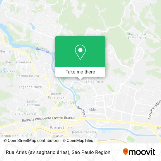 Rua Áries (av sagitário áries) map