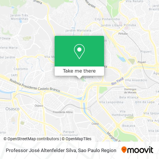 Professor José Altenfelder Silva map