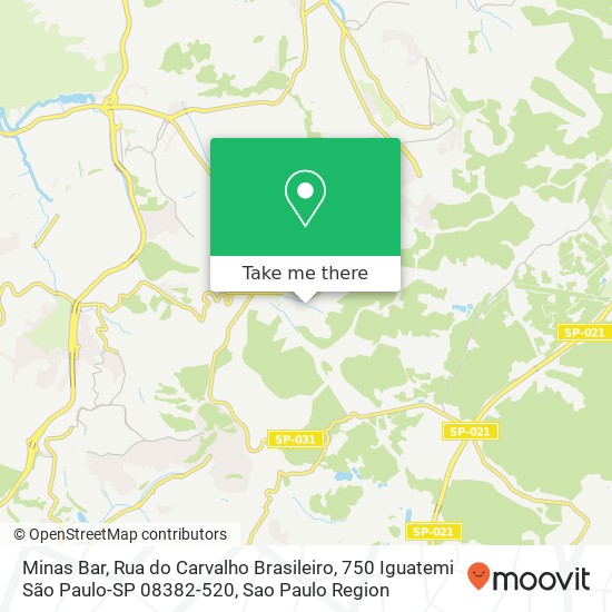 Mapa Minas Bar, Rua do Carvalho Brasileiro, 750 Iguatemi São Paulo-SP 08382-520