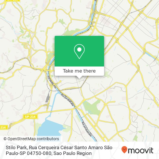 Mapa Stilo Park, Rua Cerqueira César Santo Amaro São Paulo-SP 04750-080