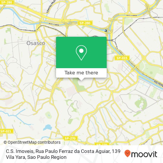 C.S. Imoveis, Rua Paulo Ferraz da Costa Aguiar, 139 Vila Yara map