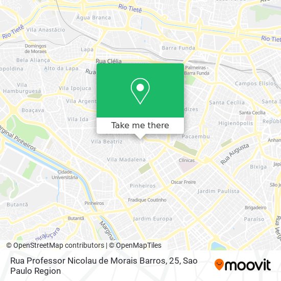 Rua Professor Nicolau de Morais Barros, 25 map