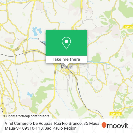 Virel Comercio De Roupas, Rua Rio Branco, 85 Mauá Mauá-SP 09310-110 map