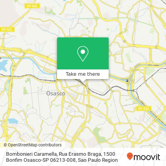 Mapa Bombonieri Caramella, Rua Erasmo Braga, 1500 Bonfim Osasco-SP 06213-008