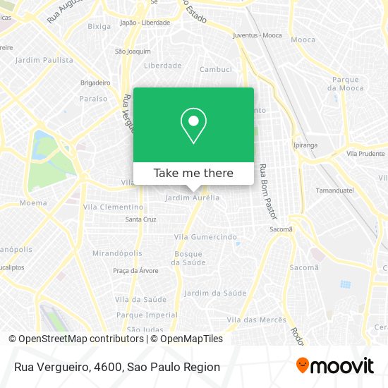 Mapa Rua Vergueiro, 4600