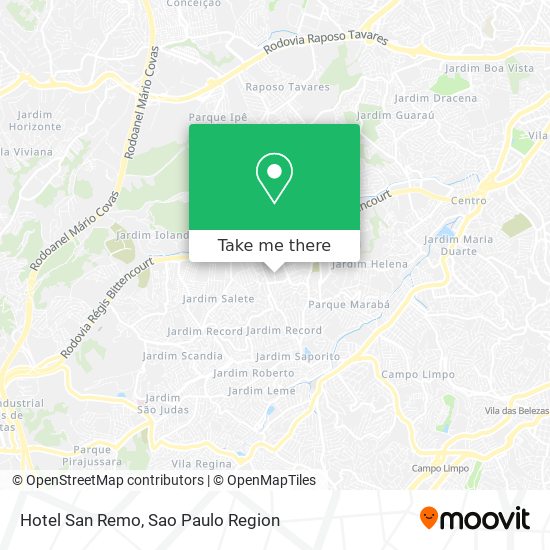 Hotel San Remo map