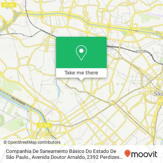 Companhia De Saneamento Básico Do Estado De São Paulo., Avenida Doutor Arnaldo, 2392 Perdizes São Paulo-SP 01255-090 map