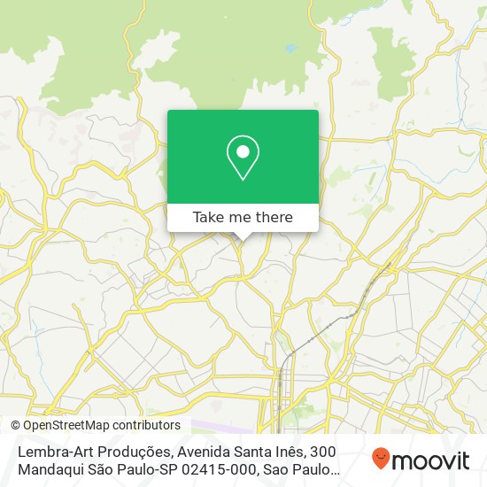 Lembra-Art Produções, Avenida Santa Inês, 300 Mandaqui São Paulo-SP 02415-000 map