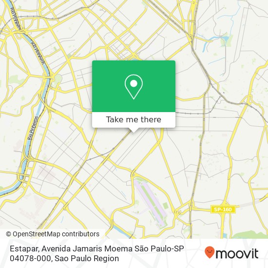 Mapa Estapar, Avenida Jamaris Moema São Paulo-SP 04078-000