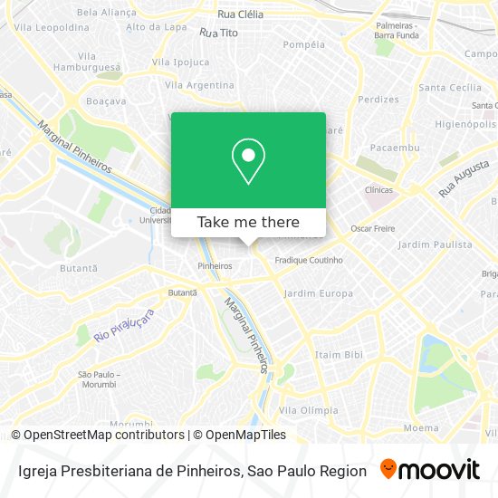 Igreja Presbiteriana de Pinheiros map