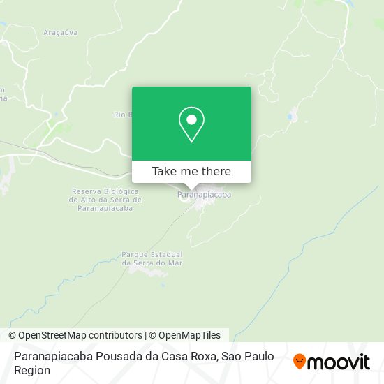 Mapa Paranapiacaba Pousada da Casa Roxa