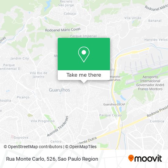 Mapa Rua Monte Carlo, 526