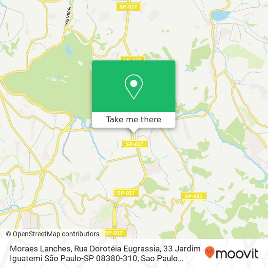 Moraes Lanches, Rua Dorotéia Eugrassia, 33 Jardim Iguatemi São Paulo-SP 08380-310 map