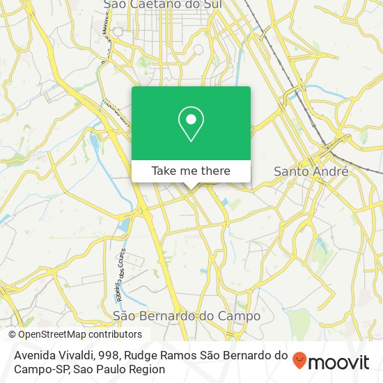 Avenida Vivaldi, 998, Rudge Ramos São Bernardo do Campo-SP map