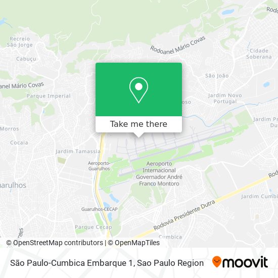 Mapa São Paulo-Cumbica Embarque 1