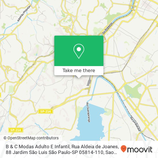 Mapa B & C Modas Adulto E Infantil, Rua Aldeia de Joanes, 88 Jardim São Luís São Paulo-SP 05814-110
