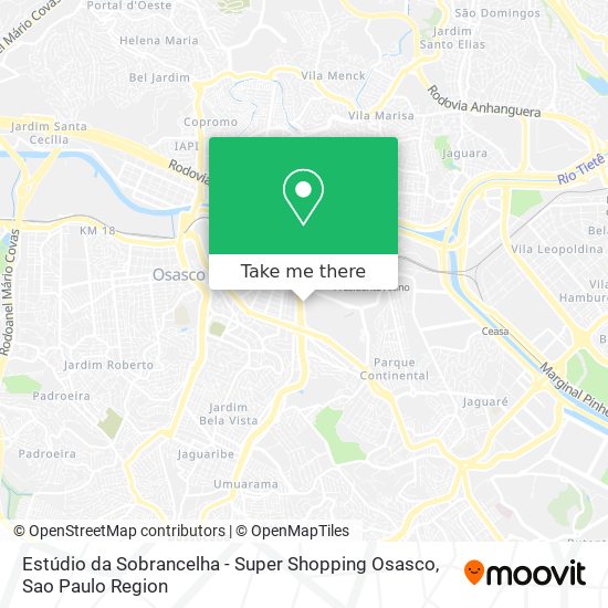 Estúdio da Sobrancelha - Super Shopping Osasco map