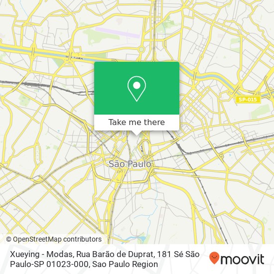 Mapa Xueying - Modas, Rua Barão de Duprat, 181 Sé São Paulo-SP 01023-000