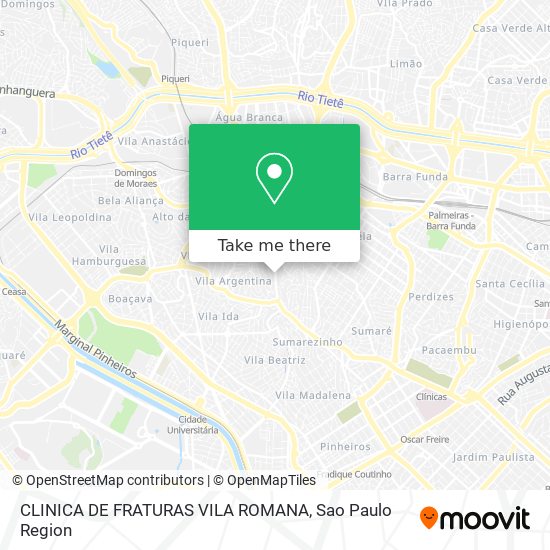 CLINICA DE FRATURAS VILA ROMANA map