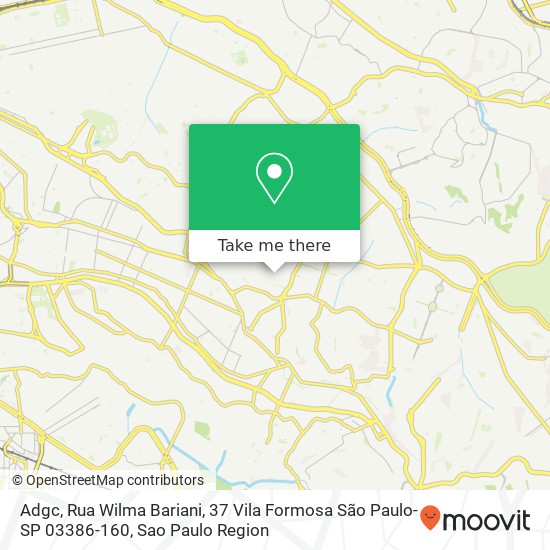 Adgc, Rua Wilma Bariani, 37 Vila Formosa São Paulo-SP 03386-160 map