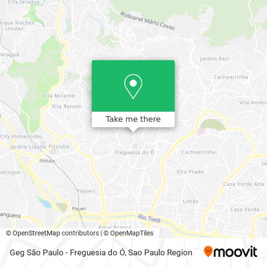 Geg São Paulo - Freguesia do Ó map