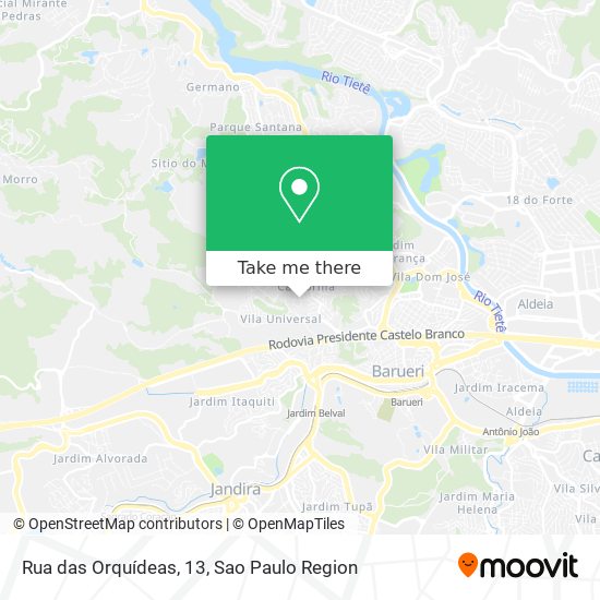 Rua das Orquídeas, 13 map
