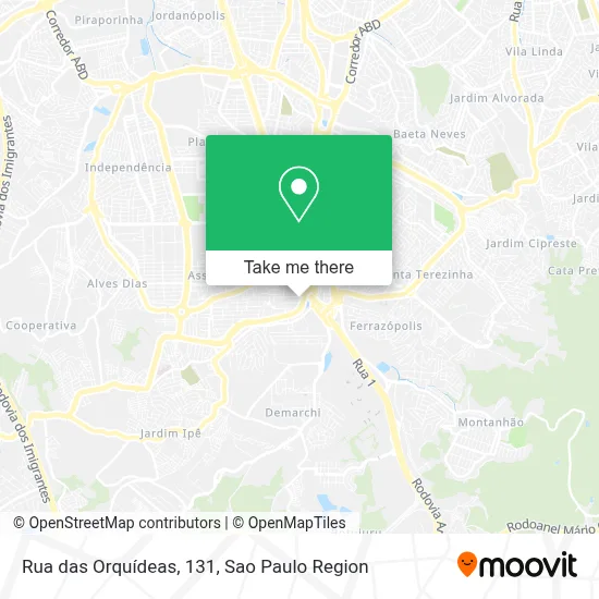 Rua das Orquídeas, 131 map
