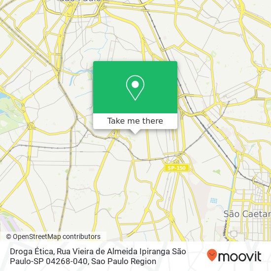 Mapa Droga Ética, Rua Vieira de Almeida Ipiranga São Paulo-SP 04268-040