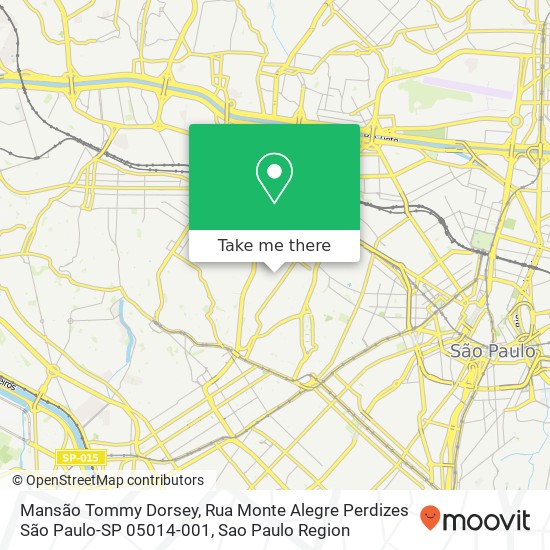 Mansão Tommy Dorsey, Rua Monte Alegre Perdizes São Paulo-SP 05014-001 map